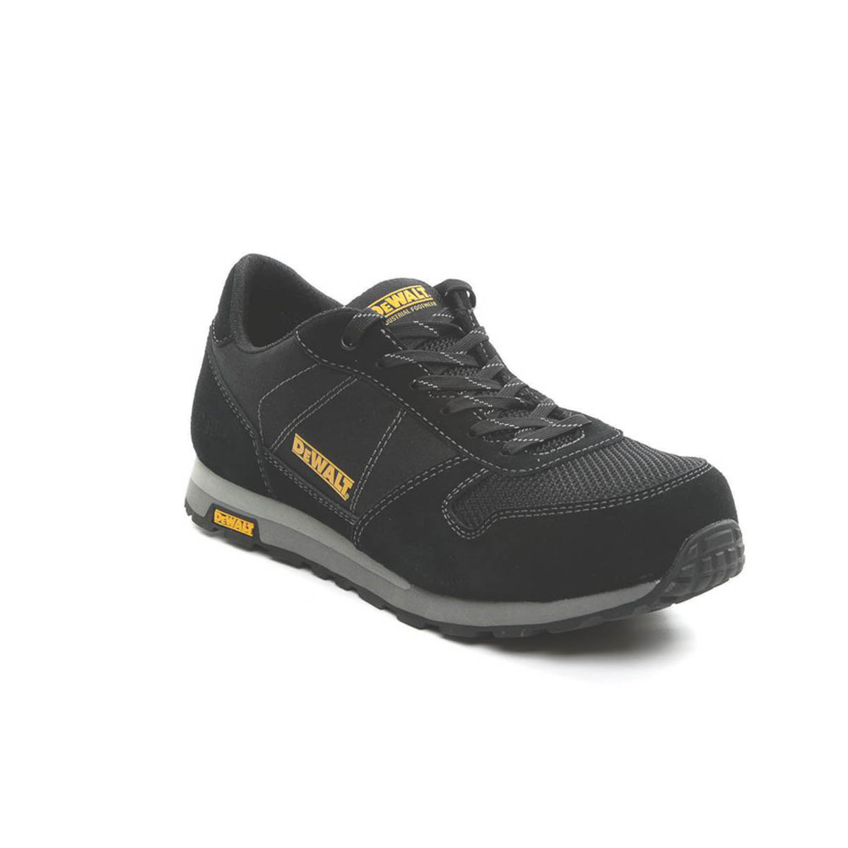 DeWalt Safety Trainers Mens Standard Fit Black Synthetic Shoes Steel Toe Size 8 - Image 1