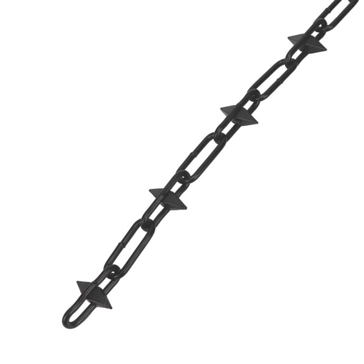 Essentials Spike Chain Zinc Plated Steel Black Abrasion Resistant 6mm x 5m - Image 2