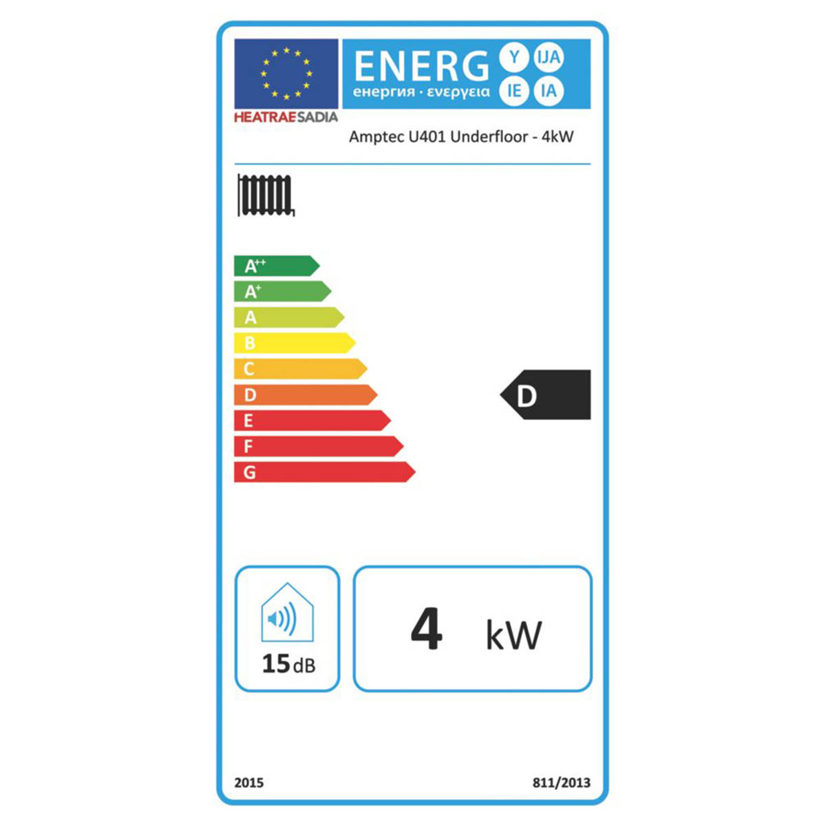 Heatrae Flow Boiler Electric 4kW AmptecUFU401 Heat Only White Compact Indoor - Image 3