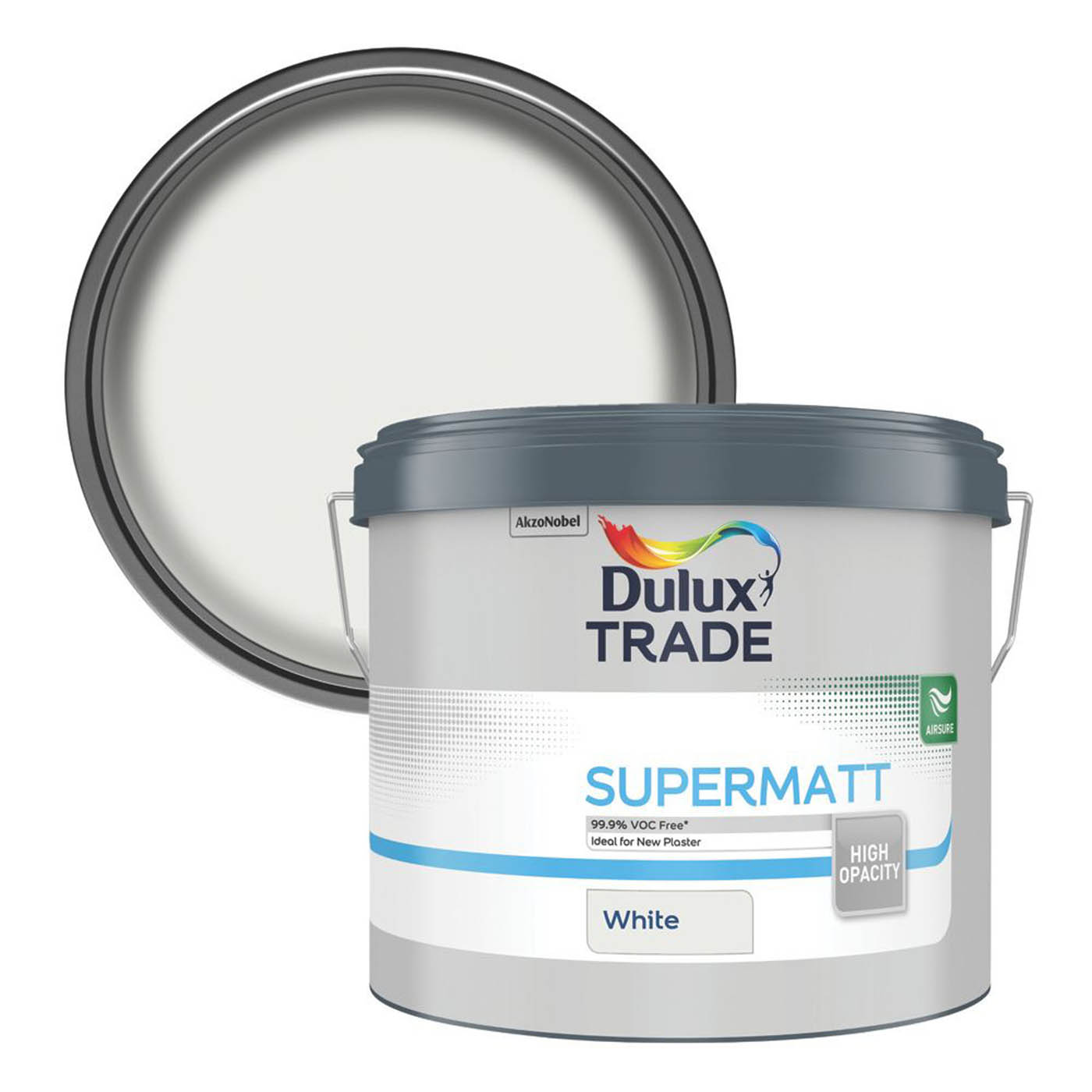 Dulux Trade  Matt White Emulsion Paint 10Ltr - Image 1