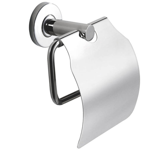 Toilet Roll Paper Holder Chrome Bathroom Wall Mounted Stainless Steel Compact - Image 1