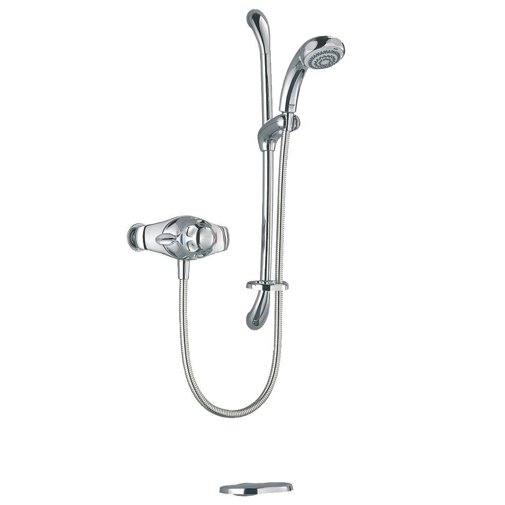 Mira Thermostatic Mixer Shower Chrome Exposed 4 Spray Pattern Round Head - Image 1