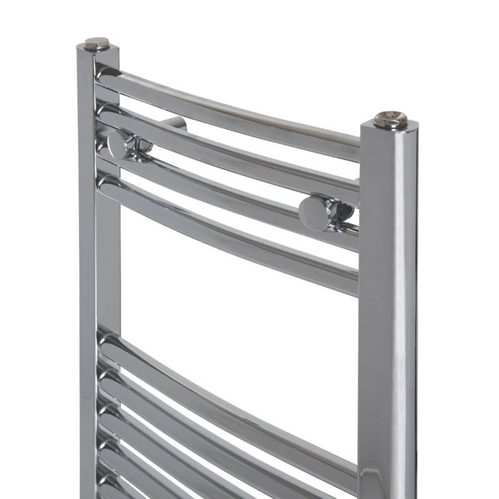 Towel Radiator Rail Curved Gloss Chrome Bathroom Warmer Ladder224W H800xW400mm - Image 2