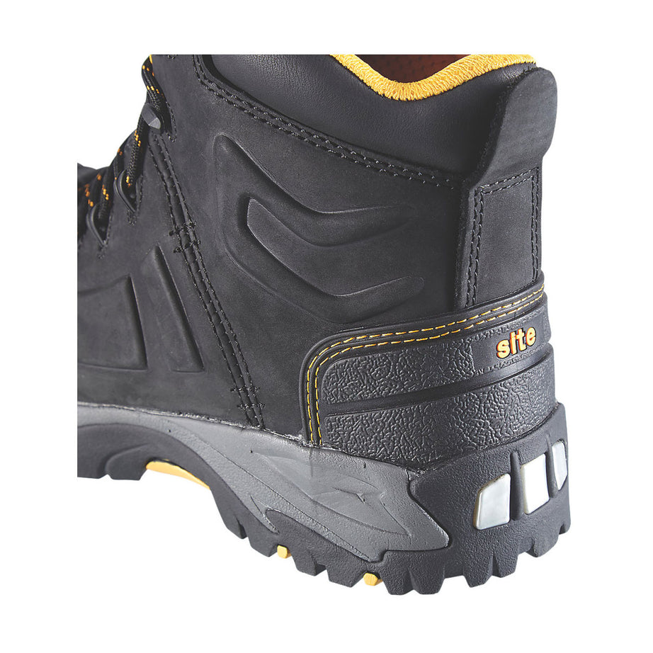Site Safety Boots Mens Standard Fit Black Leather Waterproof Steel Toe Size 7 - Image 5