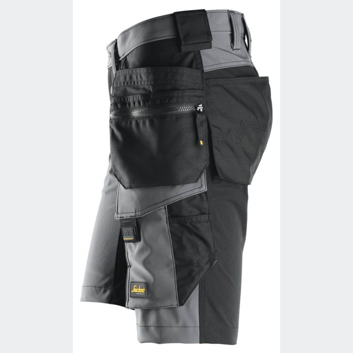 Snickers Mens Work Shorts 6175 Cargo Stretch Steel Grey Black Softshell 39" W - Image 5