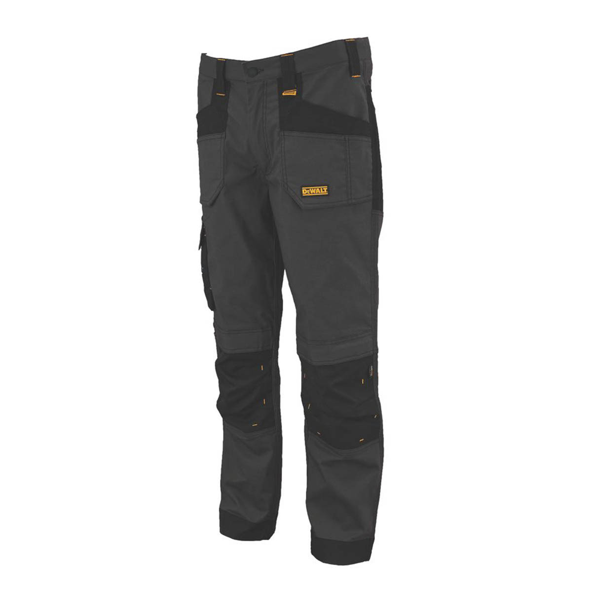 DeWalt Work Trousers Mens Slim Fit Black Grey Cargo Multi Pockets 32"W 31"L - Image 1