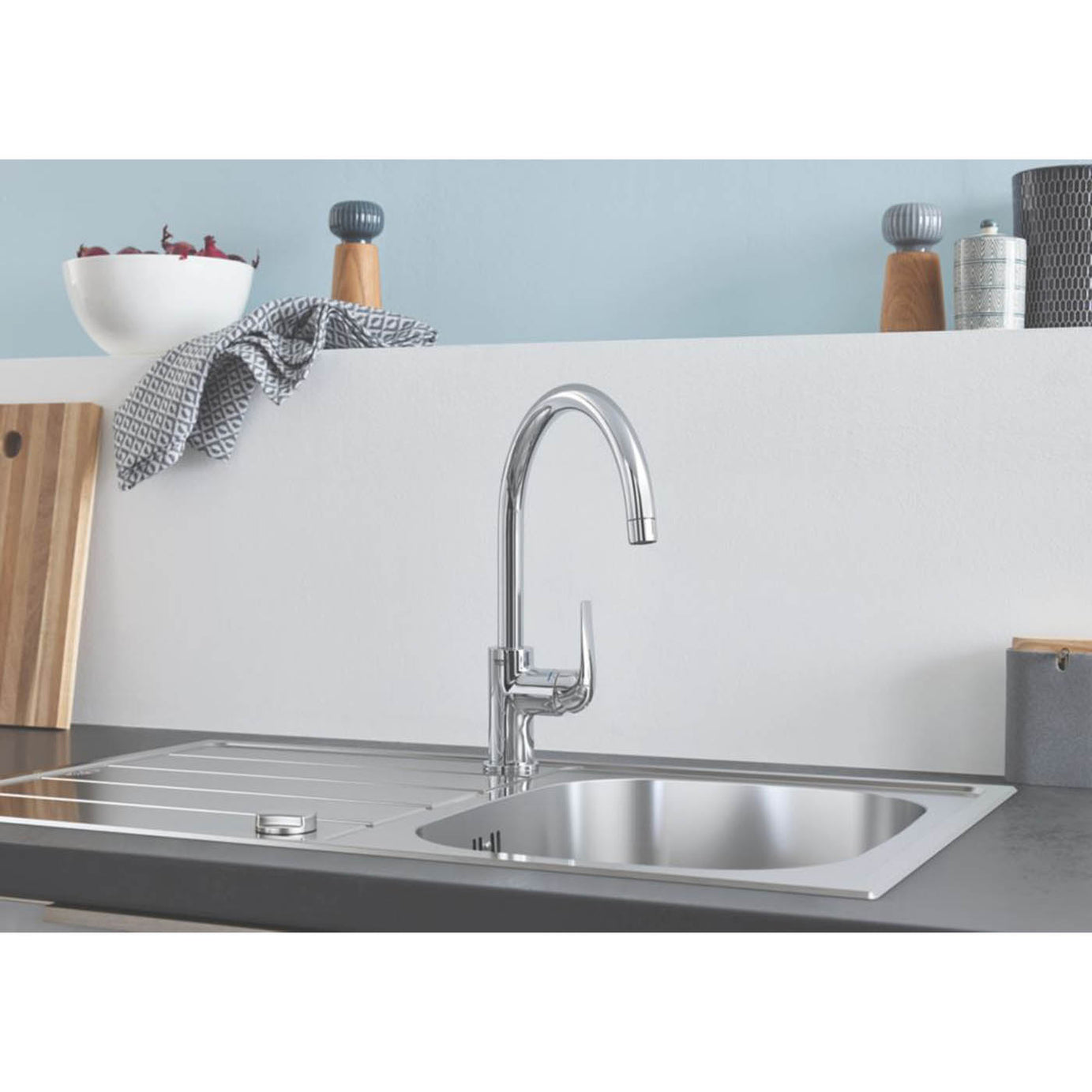 Grohe K200 1 Bowl Stainless Steel Sink 860 x 500mm - Image 5
