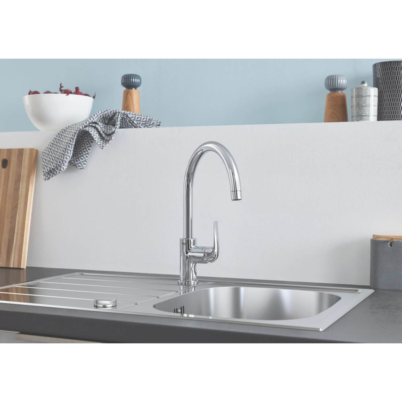 Grohe K200 1 Bowl Stainless Steel Sink 860 x 500mm - Image 5