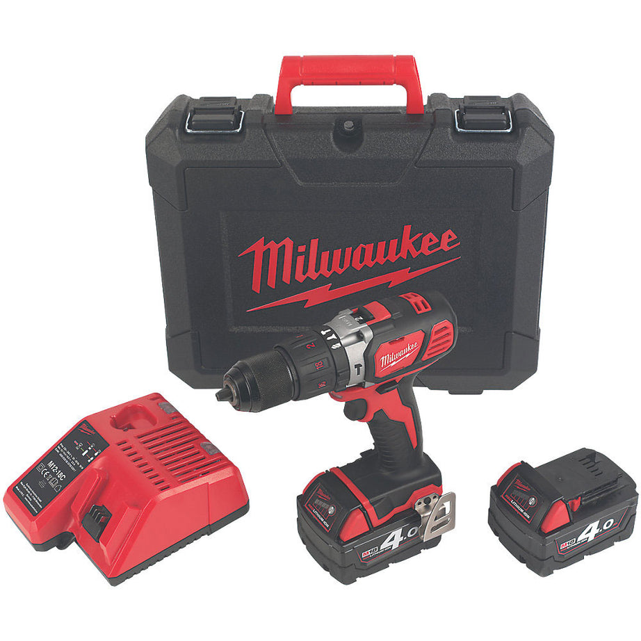 Milwaukee Combi Drill Cordless LED Work Light 18V 2 x 4.0Ah Li-Ion - Image 1