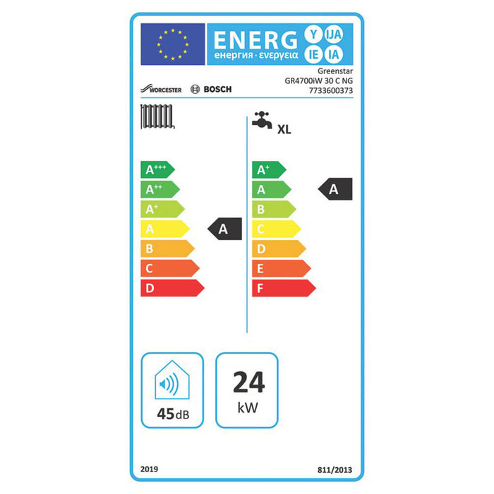 Worcester Bosch Combi Boiler Gas Greenstar4000 White Indoor LCD Display 24kW - Image 6