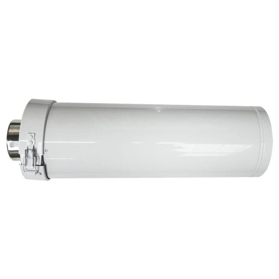 Grant Vertical Flue Extension Stainless Steel White Balanced 150 x 450mm - Image 1