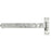 GateMate Matt Silver Cranked Band & Hook on Plate 164mm x 18" x 450mm 2 Pack - Image 1