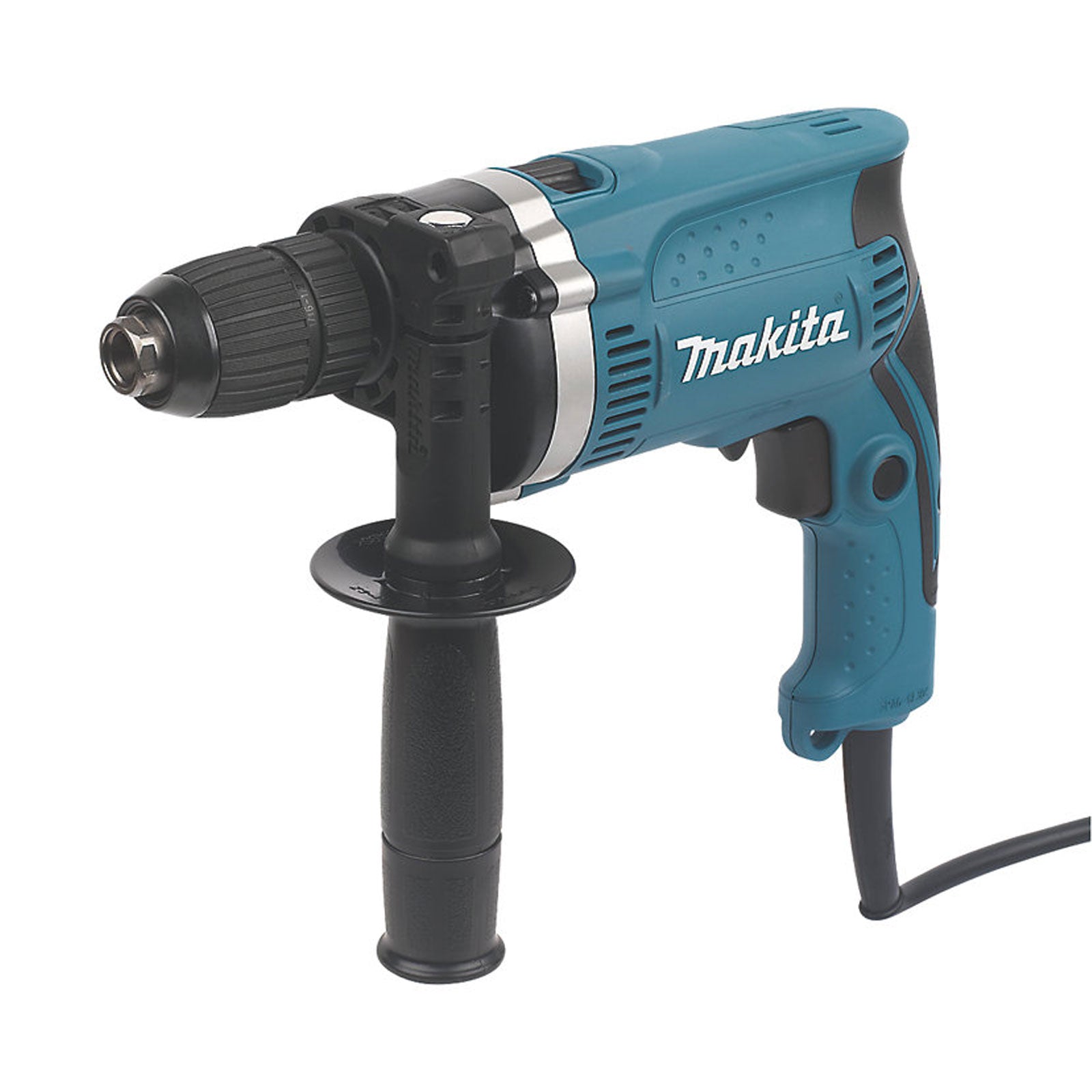 Makita Percussion Drill HP1631K/2 Electric Brushed Keyless Chuck Case 710W 240V - Image 1
