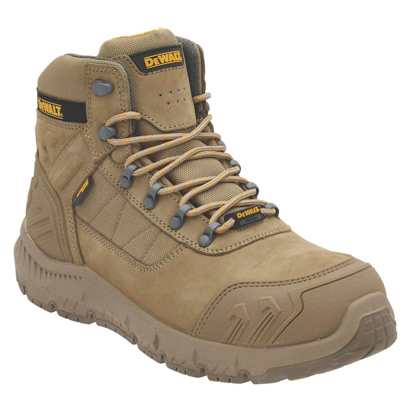 DeWalt Safety Boots Mens Wide Fit Brown Waterproof Work Shoes Steel Toe Size 7 - Image 1