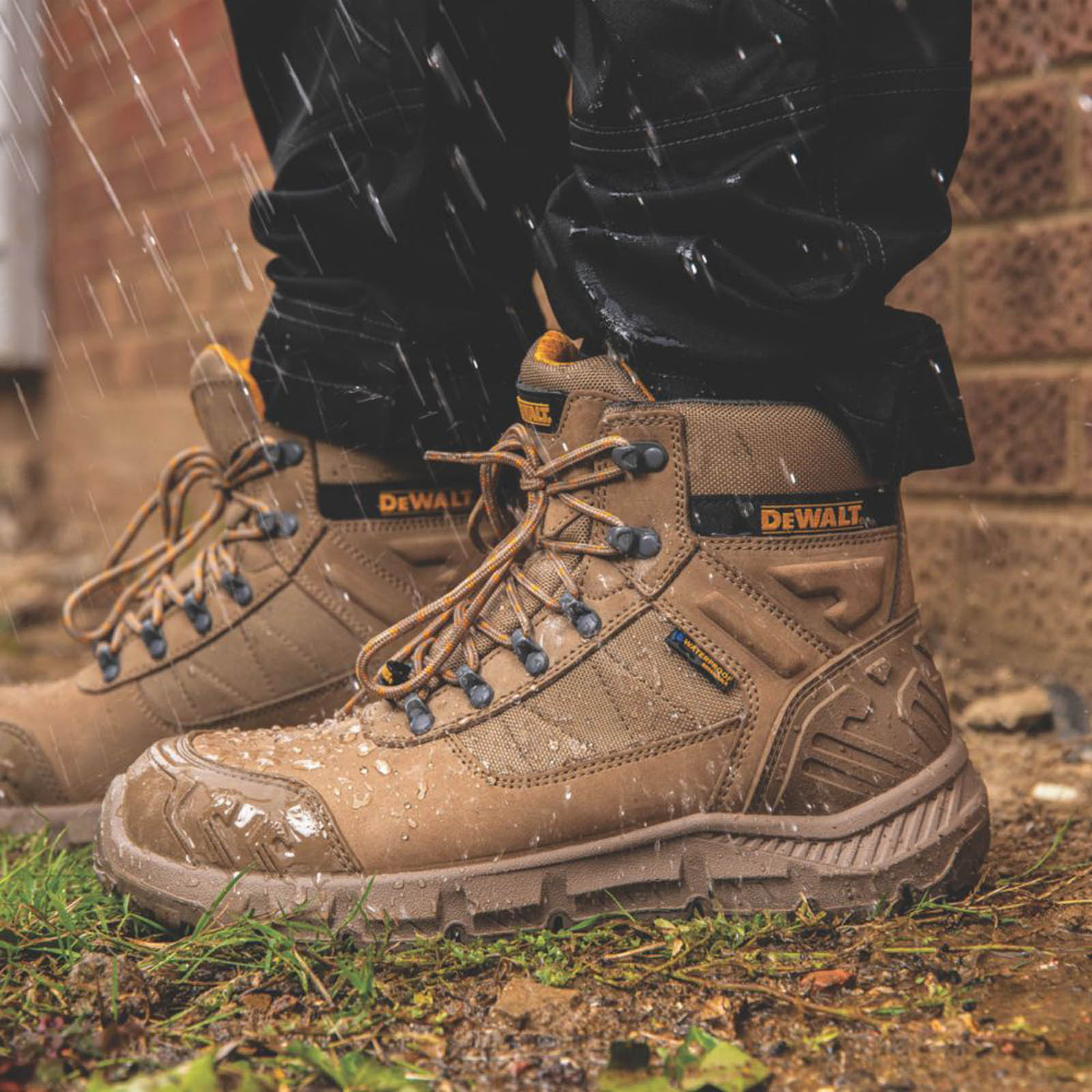 DeWalt Safety Boots Mens Wide Fit Brown Waterproof Work Shoes Steel Toe Size 7 - Image 5