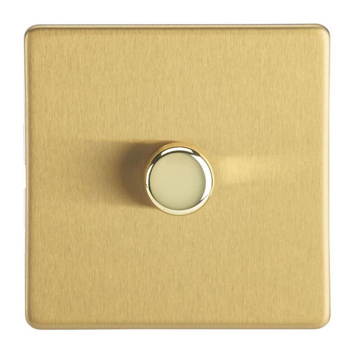 Contactum Lyric 1-Gang 2-Way  Dimmer Switch  Brushed Brass - Image 2