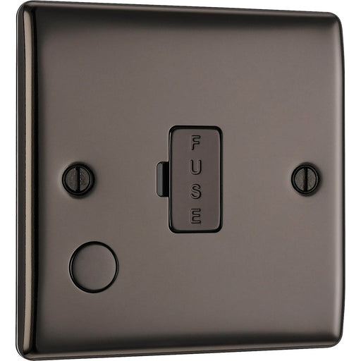 BG Electrical ‎Unswitched Fused Connection Unit 13A Cable Outlet Black Nickel - Image 1