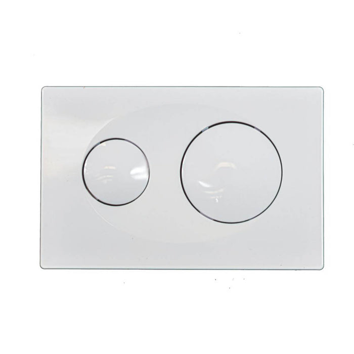 Fluidmaster Dual-Flush Plate White T-Series Activation Modern Bathroom Toilet - Image 1
