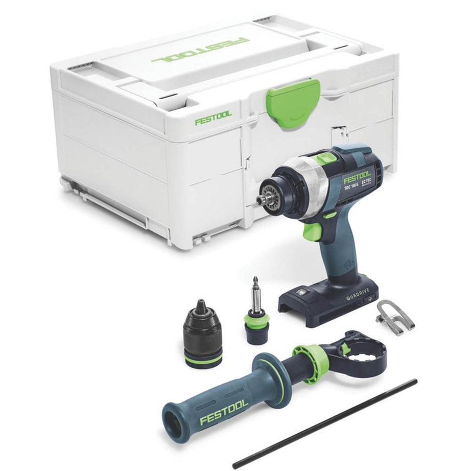 Festool Drill Driver Cordless TDC 18/4 I-Basic Quadrive 18V Li-Ion - Body Only - Image 1