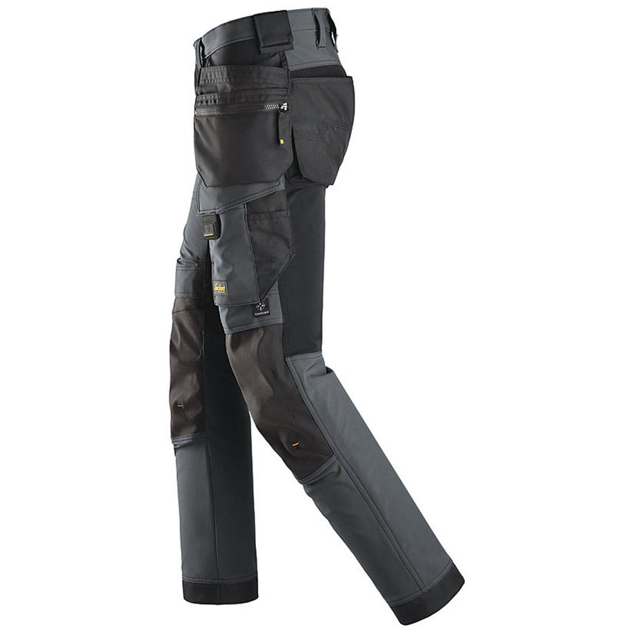 Snickers Mens Work Trousers Shell Stretch HP Grey Slim Fit Windproof W35 L32 - Image 4