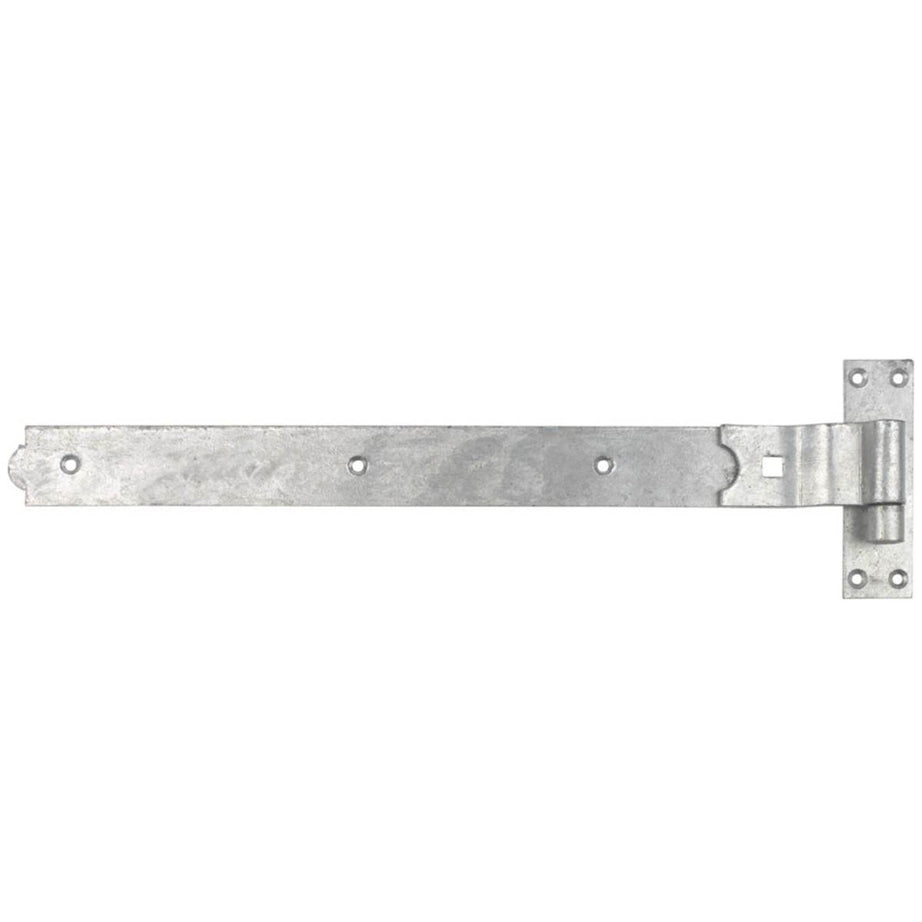 GateMate Band Hook On Plate Cranked Matt Silver Steel 165mm x 24" x 600mm 2 Pack - Image 1