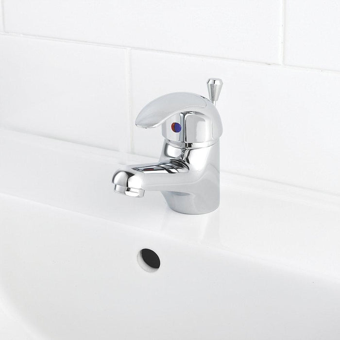 Bathroom Sink Tap Basin Mono Mixer Chrome Faucet With Pop Up Waste 1 Lever Deck - Image 3