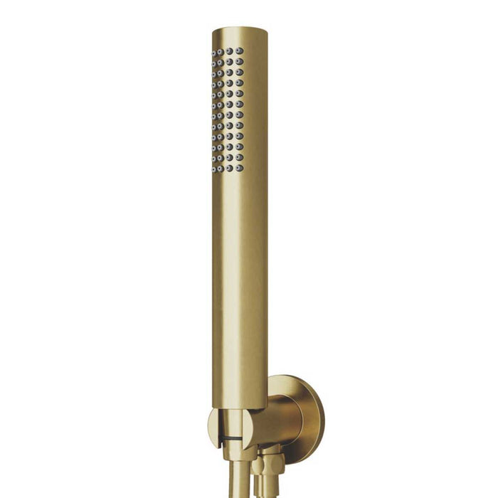Swirl Multi Head Shower Concealed Rear Fed Satin Brass Single Spray Pattern - Image 4