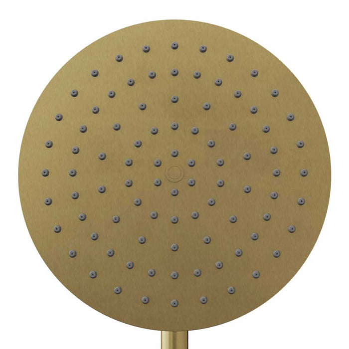 Swirl Multi Head Shower Concealed Rear Fed Satin Brass Single Spray Pattern - Image 5