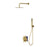 Swirl Multi Head Shower Concealed Rear Fed Satin Brass Single Spray Pattern - Image 6