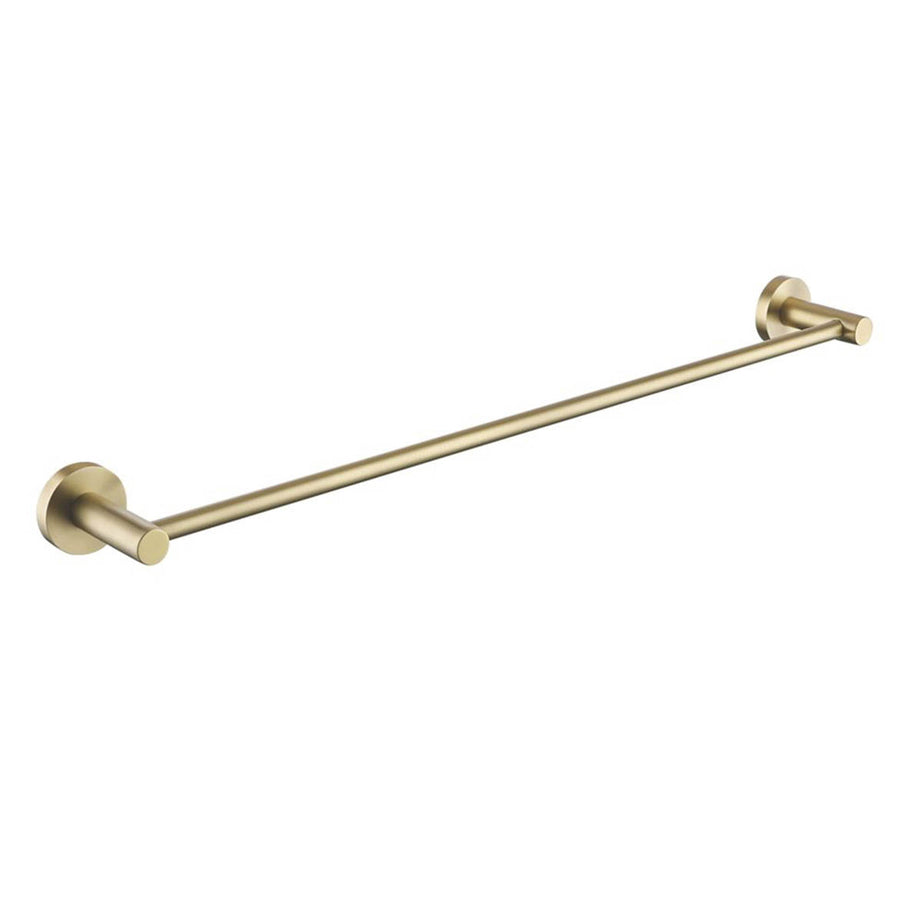 Bristan  Round Towel Rail Brushed Brass 595mm x 72mm x 48mm - Image 1