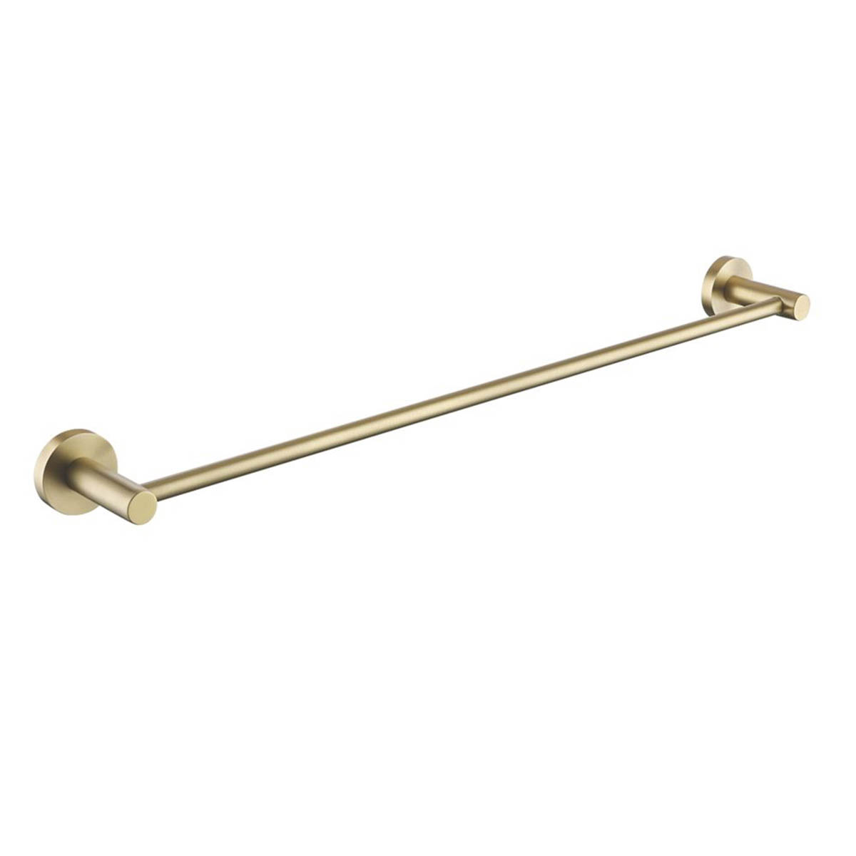 Bristan  Round Towel Rail Brushed Brass 595mm x 72mm x 48mm - Image 1