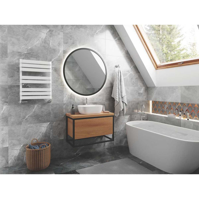 Designer Towel Rail Radiator White Flat Bathroom Warmer 460W (H)65.5x(W)50cm - Image 3