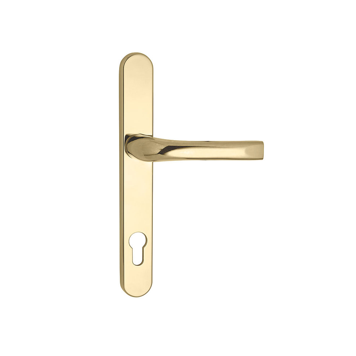Mila  Lever Door Handles ProLineaType B Pair Polished Gold For 44-77mm Door - Image 2