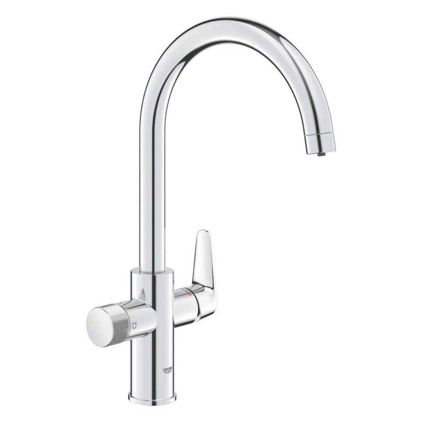 Grohe Kitchen Sink Tap Filtered 2-Way Blue Pure StartCurve Chrome Starter Set - Image 1