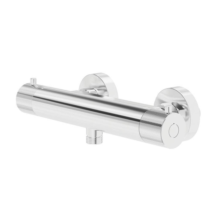 Swirl Shower Mixer With Diverter Exposed Single Outlet Thermostatic Chrome - Image 1