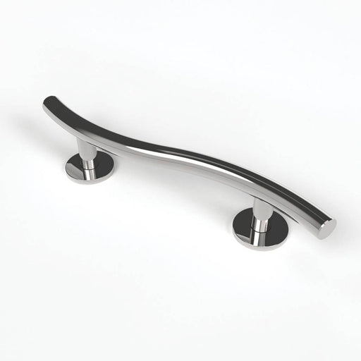 Nymas Curved Household Luxury Grab Rail Polished Stainless Steel 480mm - Image 1