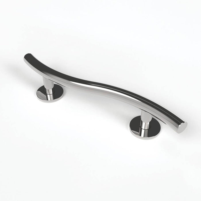 Nymas Curved Household Luxury Grab Rail Polished Stainless Steel 480mm - Image 2