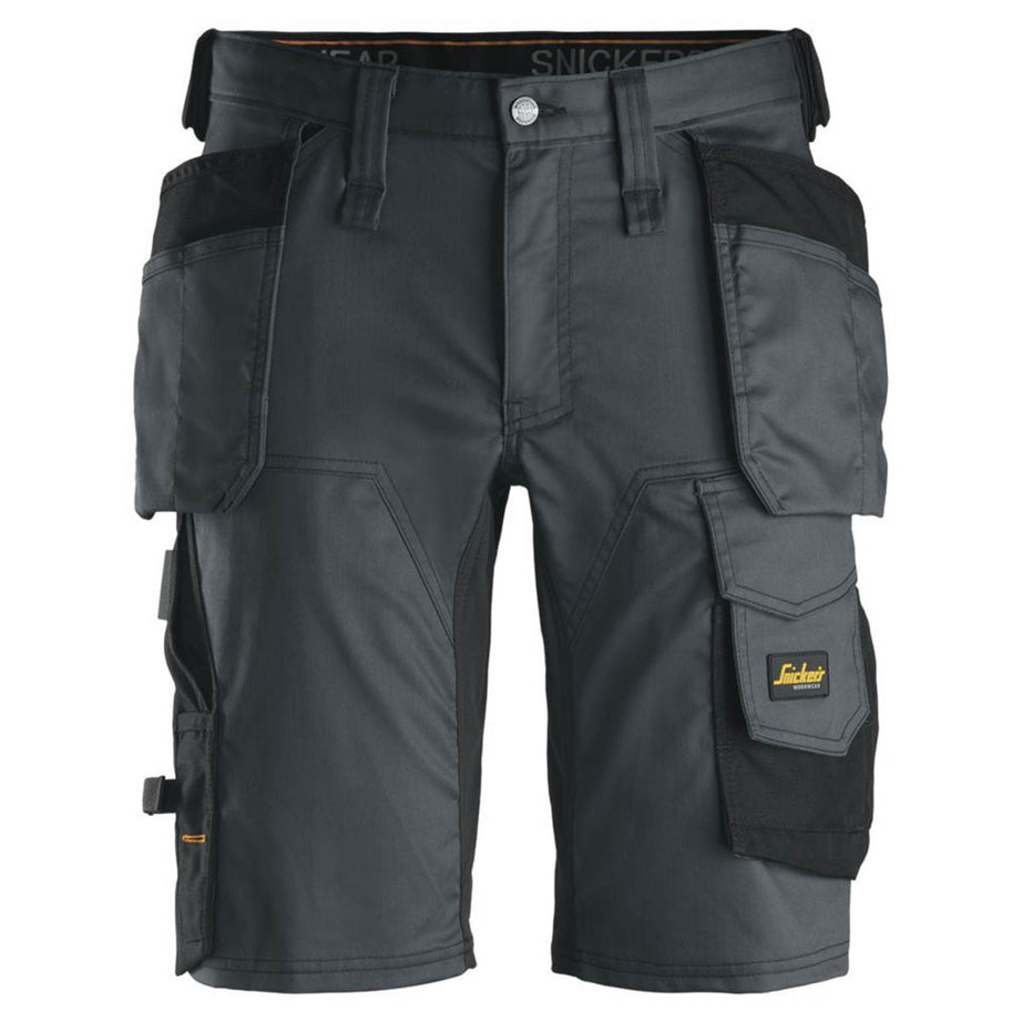 Snickers Work Shorts 6141 Stretch Grey Black Multi Pockets Slim Fit 41" W - Image 1