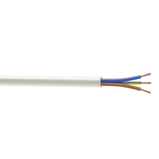 Time Cable 3093Y Flexible White PVC 3-Core Round Indoor 2.5 mm² Drum 25m - Image 1