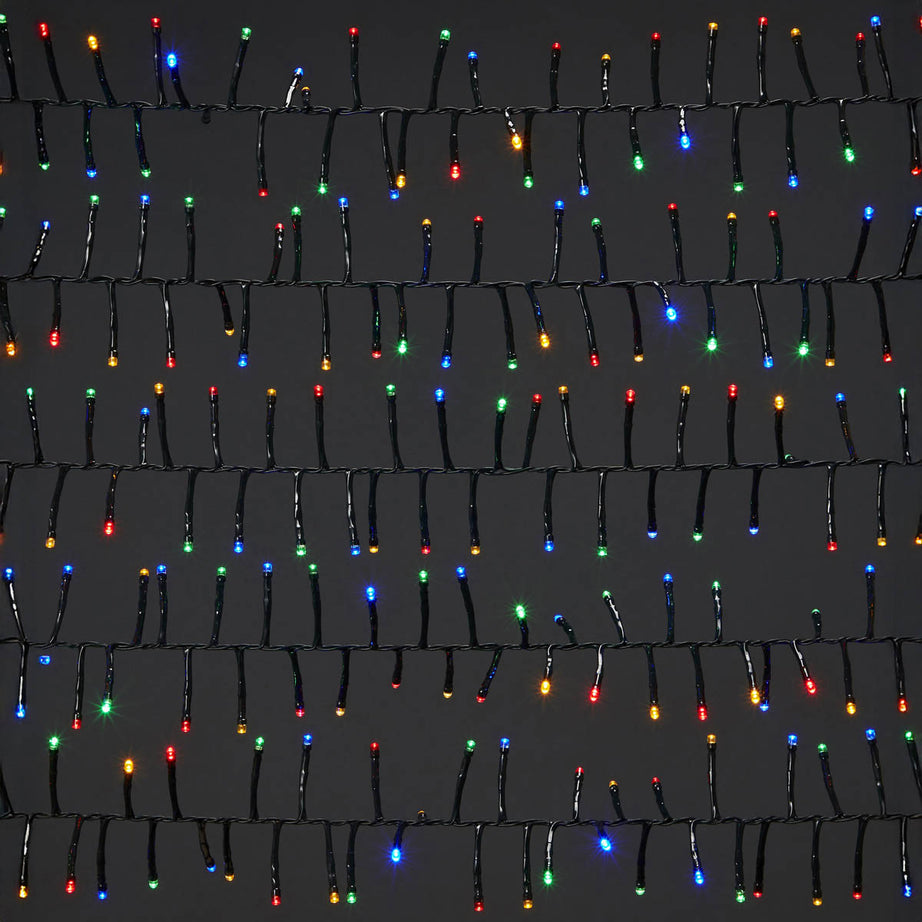 186 LED Christmas String Lights 1000 Multicolour Cluster Timer Indoor  25m - Image 3