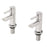 Swirl Bath Filler Pillar Tap Chrome Lever Bathroom Contemporary Hot Cold Pair - Image 2