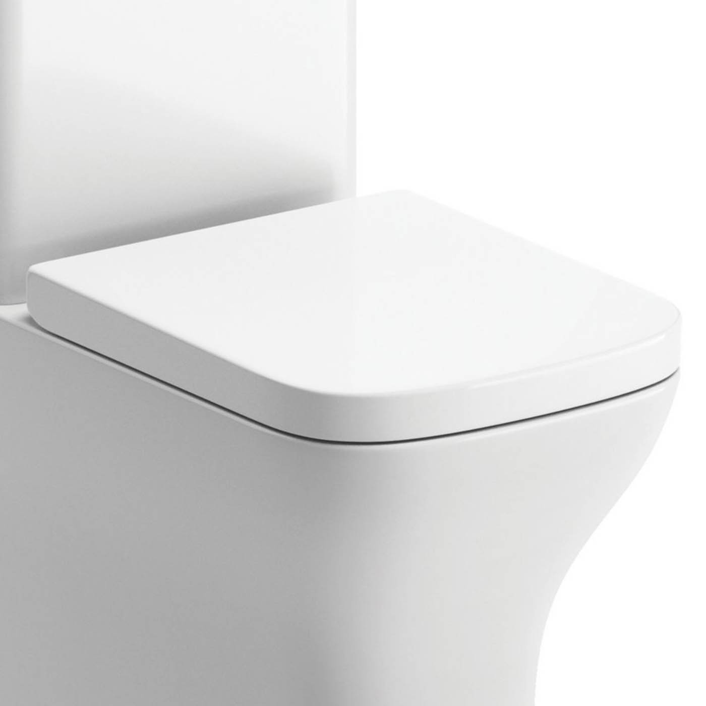 Florida Square Soft-Close with Quick-Release Toilet Seat Urea Formaldehyde White - Image 1