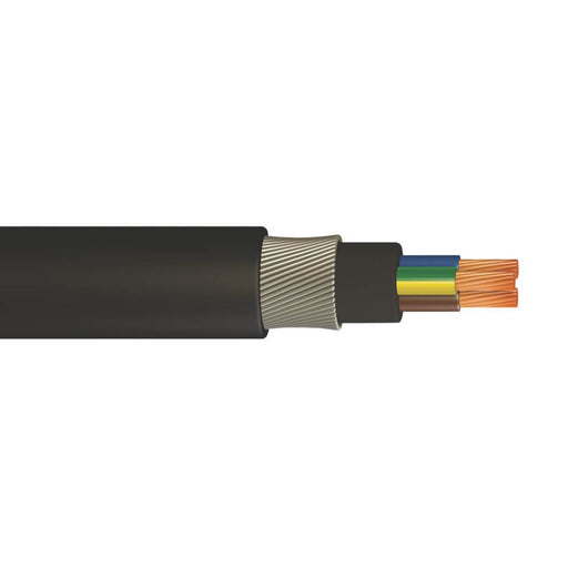 Time 6943X Black 3-Core 2.5mm² Armoured Cable 25m Coil - Image 1