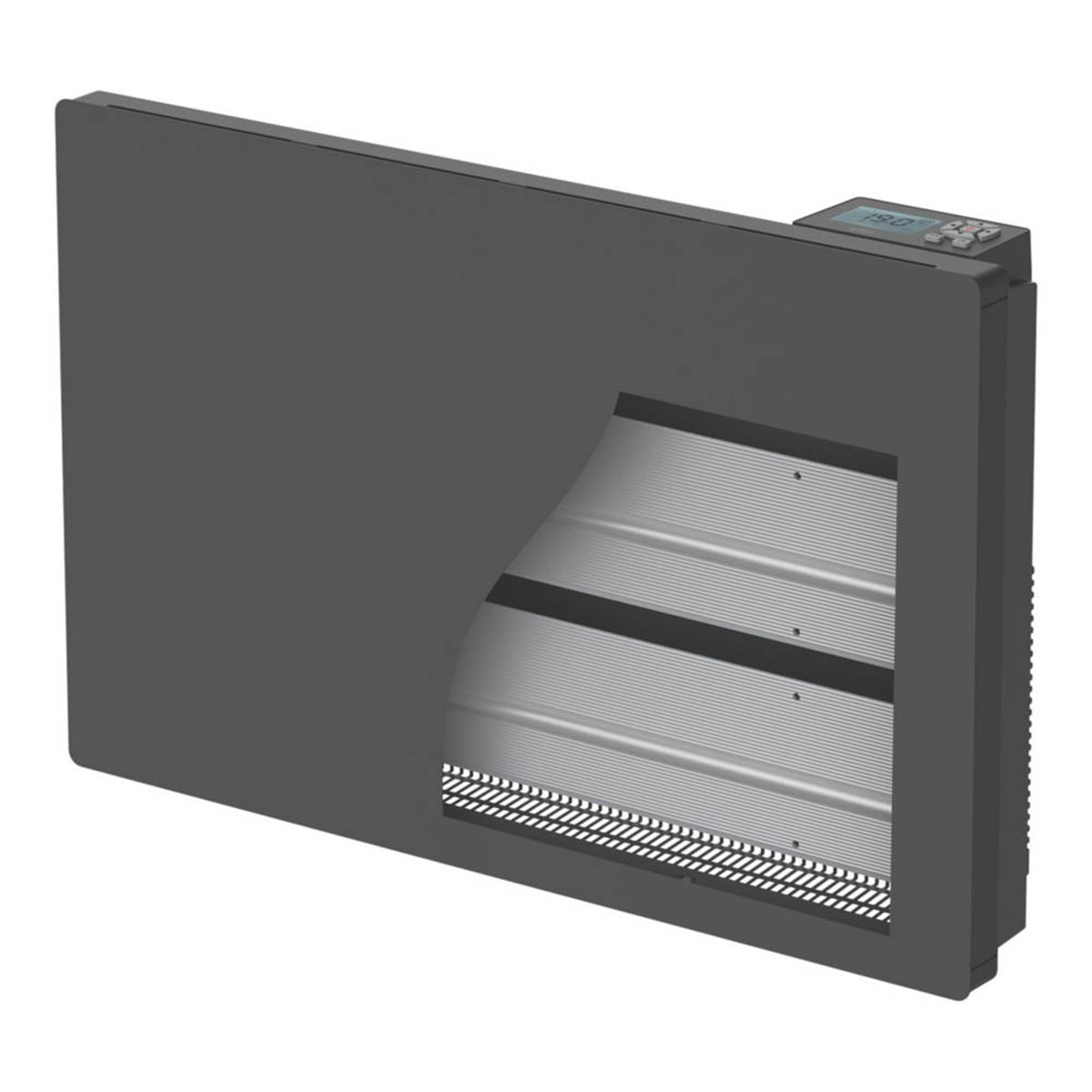 Blyss Radiant Panel Heater Electric Wall-Mounted Grey 450 x 690mm 5115BTU 1500W - Image 4