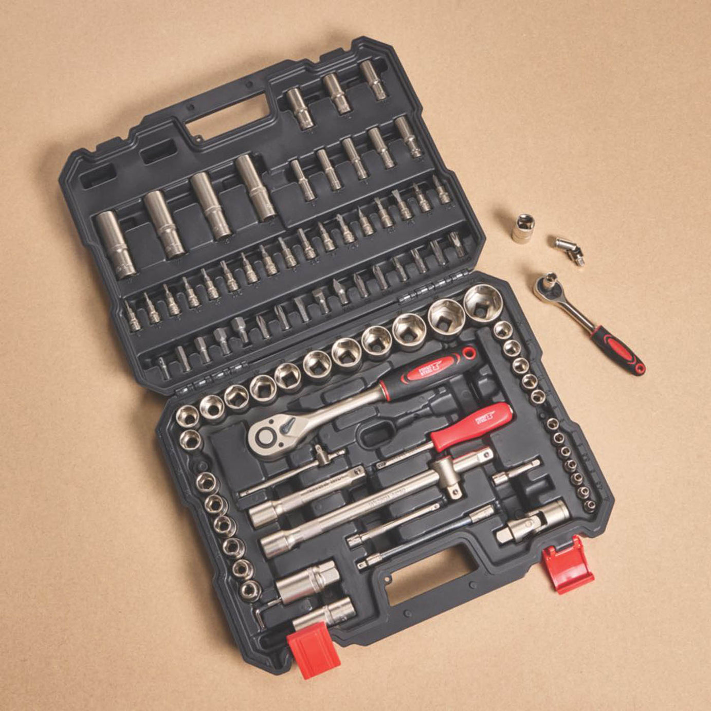 Forge Steel  3/8”, 1/4” & 1/2“ Drive Socket Set 94 Pieces - Image 4