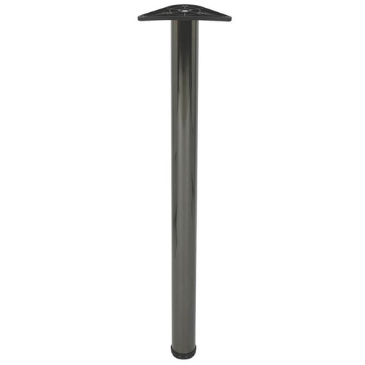Kitchen Worktop Leg Steel Gun Metal Adjustable Breakfast Bar Table 870-895 mm - Image 1