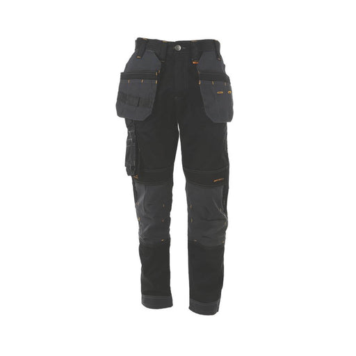 DeWalt Harrison Work Trousers Black/Grey 30" W 31" L - Image 1