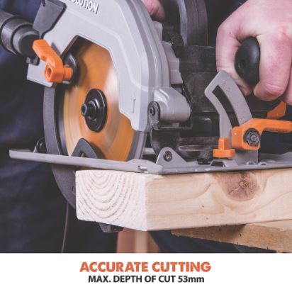 Evolution Electric Circular Saw R165CCSL Brushed 165mm 1200W 110V - Image 3