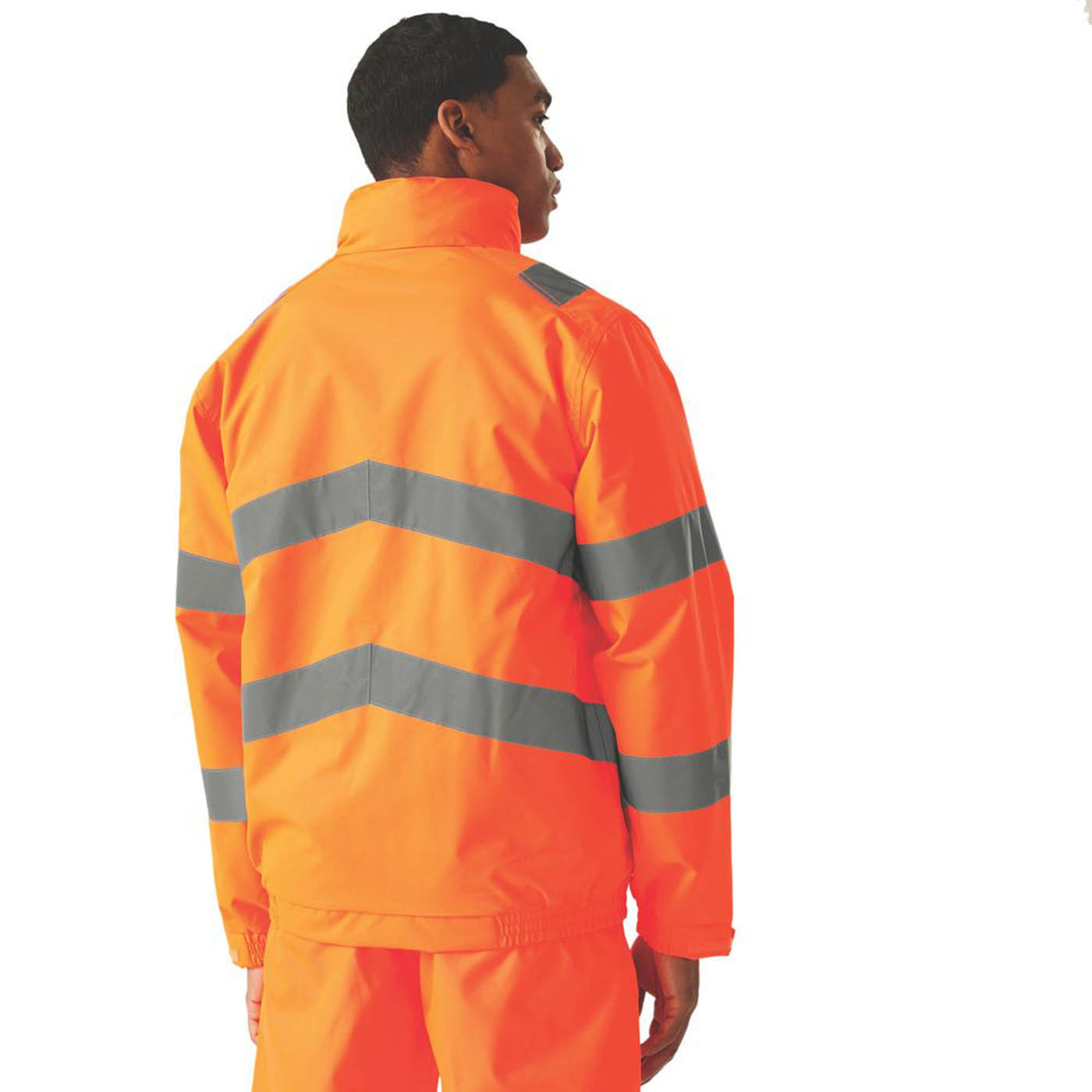 Regatta Dover Hi-Vis Jacket Orange Small 37.5" Chest - Image 4