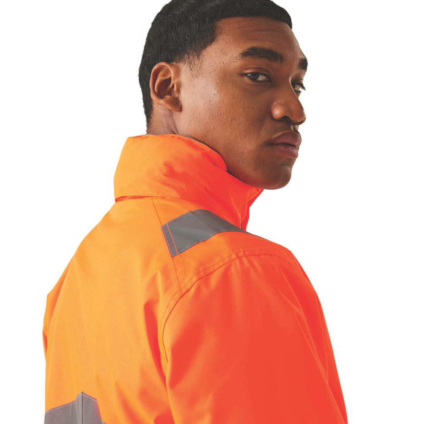 Regatta Dover Hi-Vis Jacket Orange Small 37.5" Chest - Image 6
